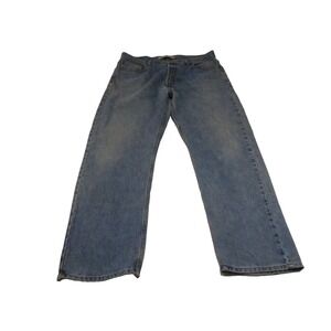 Levi's 550 Jeans‎ Mens 36x32 Blue Denim Relaxed Fit Light Wash Straight Distress